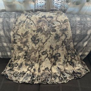 Coldwater Creek Crinkle Silk Skirt